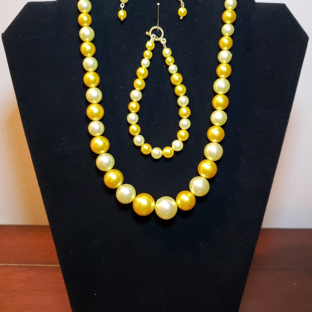 Yellow Pearl Jewelry Sets